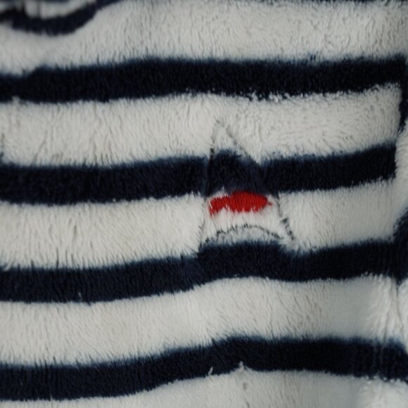Week-end à la mer Fleece Zip Jacket Kids Size 3T Navy White‎ Striped Soft Cozy - Picture 2 of 7